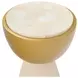Scotts Square Light Champagne and Gold Round Stone Top Chairside Table