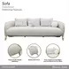 Scotts Square Cornsilk 100" Sofa