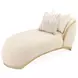 Scotts Square Cornsilk 73" Chaise with Pillows