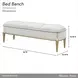 Scotts Square Cornsilk Upholstered 56" Accent Bench