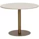 Mikha Cream and Antique Brass 40" Round Marble Top Bistro Table