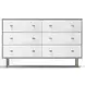 Saige Weathered White and Gray 6 Drawer Dresser
