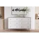 Saige Weathered White and Gray 6 Drawer Dresser