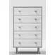 Saige Weathered White and Gray 5 Drawer Chest