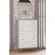Saige Weathered White and Gray 5 Drawer Chest