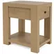 Davie Pale Oak Rectangular Chairside Table