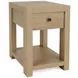 Davie Pale Oak Rectangular Chairside Table