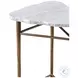 Knapp Antique Brass And White Marble Accent Table