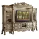 Dresden Gold Patina and Bone 121" Entertainment Center with LED