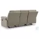 Yarrow Lane Mocha Reclining Sofa with Drop Down Table