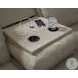 Yarrow Lane Mocha Reclining Sofa with Drop Down Table