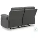 Yarrow Lane Charcoal Reclining Loveseat