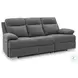 Yarrow Lane Charcoal Reclining Living Room Set with Drop Down Table