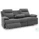 Yarrow Lane Charcoal Reclining Living Room Set with Drop Down Table