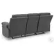 Yarrow Lane Charcoal Reclining Sofa with Drop Down Table