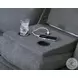 Yarrow Lane Charcoal Reclining Sofa with Drop Down Table