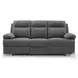 Yarrow Lane Charcoal Reclining Sofa with Drop Down Table