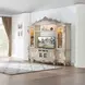 Gorsedd Golden Ivory 117" Entertainment Center with LED