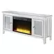 Noralie Silver 59" TV Stand with Fireplace