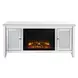 Noralie Silver 59" TV Stand with Fireplace