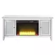 Noralie Silver 59" TV Stand with Fireplace