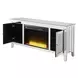 Noralie Silver 59" TV Stand with Fireplace