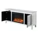 Noralie Silver 59" TV Stand with Fireplace