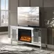Noralie Silver 59" TV Stand with Fireplace