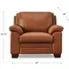 Ironvale Nutmeg Leather Upholstered Accent Chair