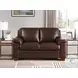 Ironvale Chestnut Top Grain Leather Loveseat