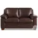 Ironvale Chestnut Top Grain Leather Loveseat