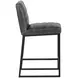 Spyros Overcast Gray Upholstered Counter Height Stool