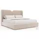 Oblique Ivory King Upholstered Bed