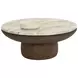 Orina Macchiato and Brown Outdoor Round Coffee Table
