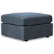 Modmax Ink Performance Fabric Upholstered Square Accent Ottoman