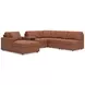 Modmax Spice Performance Fabric 6 Piece Modular Sectional with LAF Chaise and Audio Console