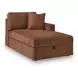 Modmax Spice Performance Fabric 4 Piece Modular Double Storage Chaise Sectional