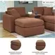 Modmax Spice Performance Fabric Oversized Accent Ottoman