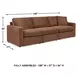Modmax Spice Performance Fabric Modular 3 Piece Sectional Sofa