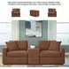 Modmax Spice Performance Fabric Modular Sectional Sofa with Storage Console