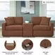 Modmax Spice Performance Fabric Modular Sectional Sofa with Storage Console
