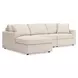 Modmax Oyster Performance Fabric 3 Piece Modular Sectional with LAF Storage Chaise