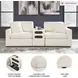 Modmax Oyster Performance Fabric Modular Sectional Sofa with Audio Console