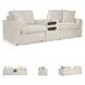 Modmax Oyster Performance Fabric Modular Sectional Sofa with Audio Console
