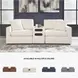 Modmax Oyster Performance Fabric Modular Sectional Sofa with Audio Console