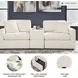 Modmax Oyster Performance Fabric Modular Sectional Sofa with Storage Console