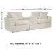 Modmax Oyster Performance Fabric Modular Sectional Sofa with Storage Console