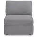 Modmax Granite Performance Fabric 6 Piece Modular Sectional with LAF Chaise and Storage Console