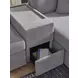 Modmax Granite Performance Fabric 6 Piece Modular Sectional with LAF Chaise and Storage Console