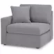 Modmax Granite Performance Fabric 7 Piece Modular Sectional with Storage Console and LAF Corner Chair